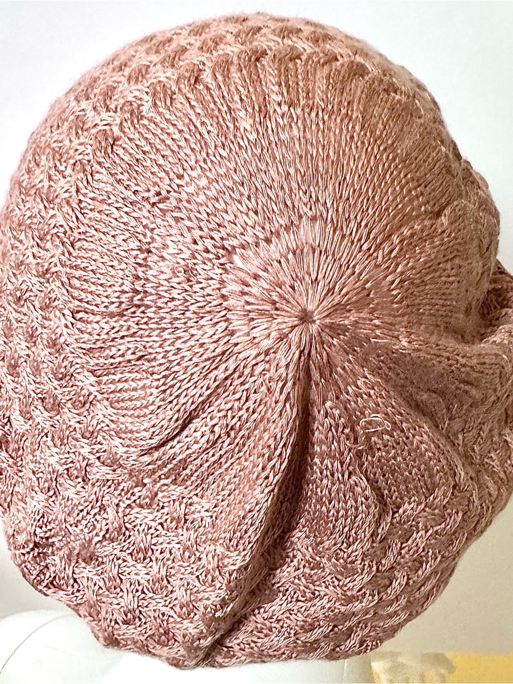 Crystal-Embellished Knit Beret - Pink - Picture 3 of 5